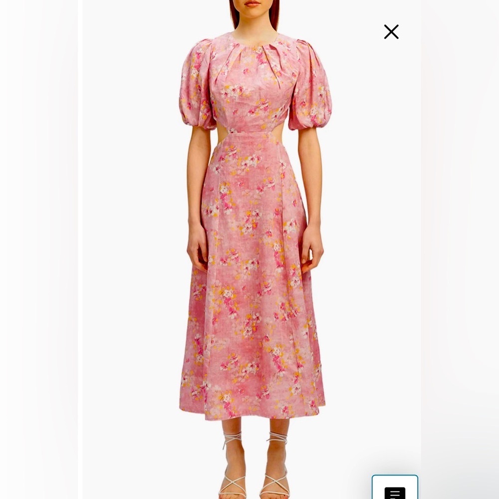 Bardot Puffy Sleeve Malina Midi Dress